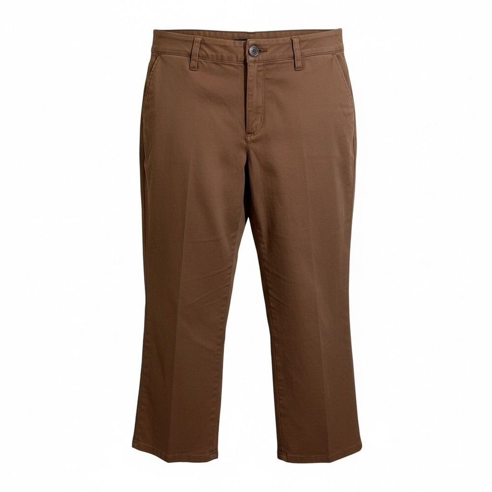 VTG 90s Crazy Horse Liz Claiborne Brown Eyelet Low Rise Flare Pants Y2K Size 12